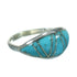 Turquoise Inlay Authentic Sterling Silver Southwest Jewelry Ring Size 6-3/4 RX86449